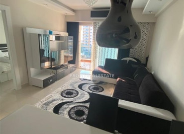 Меблированная двухкомнатная квартира, 68м², с видом на море в элитном комплексе Махмулара, Алания ID-11435 фото-5