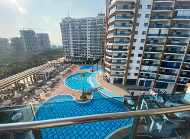 Меблированная двухкомнатная квартира, 68м², с видом на море в элитном комплексе Махмулара, Алания ID-11435 фото-13