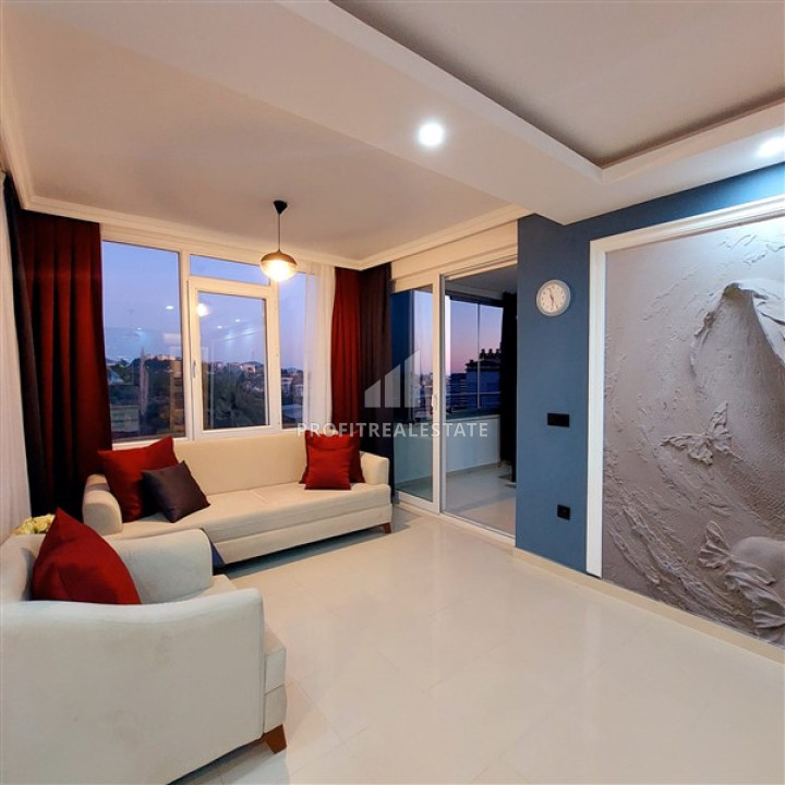 Меблированная трехкомнатная квартира, 90м², с видом на горы и море в 800м от моря в районе Алании Тосмур ID-11460 фото-2