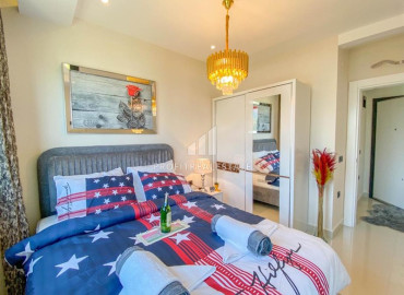 Stylish bright one-bedroom apartment 50 m2, ready to move in, with mountain views, in Mahmutlar, Alanya ID-11472 фото-18