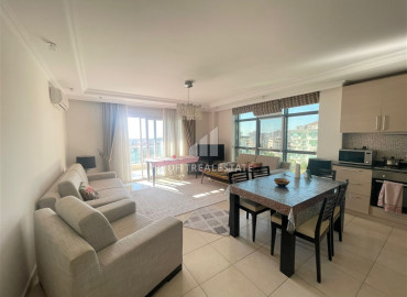 Bright furnished apartment 75 m2, with one bedroom and sea views in a residence with facilities in Oba, Alanya ID-11471 фото-3