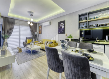 Дизайнерская квартира с одной спальней, 60м², в комплексе с бассейном в Махмутларе, в 200м от моря ID-11564 фото-8