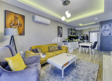 Дизайнерская квартира с одной спальней, 60м², в комплексе с бассейном в Махмутларе, в 200м от моря ID-11564 фото-10