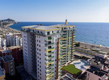 Фешенебельная трехкомнатная квартира, 80 м2, с дизайнерским интерьером, видом на море, на первой береговой линии в Махмутларе, Аланья ID-11602 фото-5