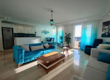 Стильная меблированная квартира 2+1, 110 м2, с видом на море, в Тосмуре, Аланья ID-11713 фото-15