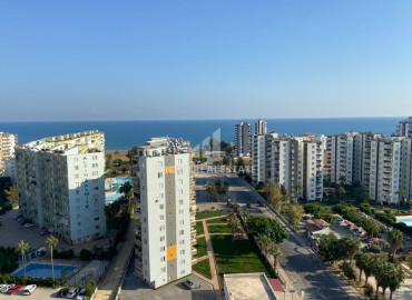 New view apartment 2 + 1, 120m², in a gasified residence with a swimming pool, 300m from the sea in Tej, Mersin ID-11809 фото-1