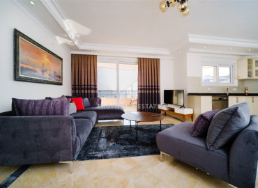 Просторная трехкомнатная квартира 120 м2 с мебелью и великолепным видом на море в Тосмуре, Алания ID-10652 фото-2