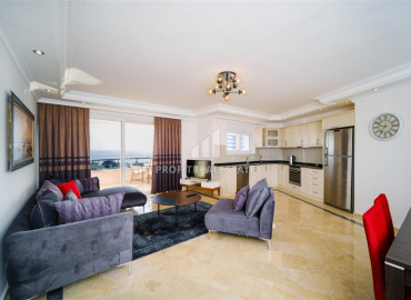 Просторная трехкомнатная квартира 120 м2 с мебелью и великолепным видом на море в Тосмуре, Алания ID-10652 фото-5