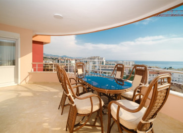 Spacious furnished 3-room apartment 120 m2 with magnificent sea views in Tosmur, Alanya ID-10652 фото-15