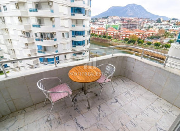 Elegant furnished apartment 3 + 1, with a glazed balcony, on the first coastline, Tosmur, Alanya ID-11926 фото-15