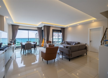 Stylish furnished penthouse 166 m2, with four bedrooms, in a residence with facilities, Kargicak, Alanya ID-11927 фото-2
