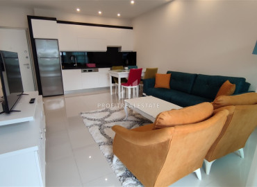 Меблированная двухкомнатная квартира, 80м², в элитном комплексе с собственным пляжем в Каргыджаке, Алания ID-11932 фото-3
