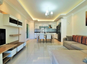 Furnished apartment 1 + 1, 60m² in a residence with a swimming pool 250m from the sea in Alanya Oba ID-9930 фото-3