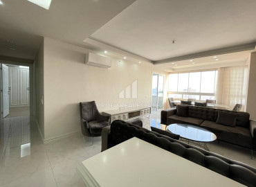 Видовая меблированная квартира 2+1, 120м², на высоком этаже в комплексе с инфраструктурой в 300м от моря в Тедже, Мерсин ID-12219 фото-6