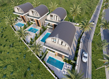 Инвестиционный проект - комплекс вилл класса люкс в 300 метрах от моря, с индивидуальными бассейнами в Паялларе, Аланья ID-12242 фото-16