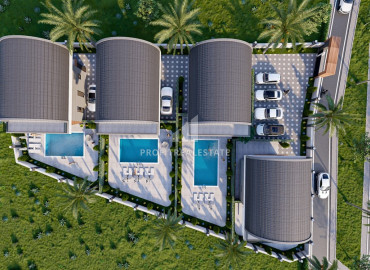 Инвестиционный проект - комплекс вилл класса люкс в 300 метрах от моря, с индивидуальными бассейнами в Паялларе, Аланья ID-12242 фото-19