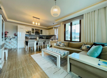 Elegant furnished penthouse 210 m2, with five bedrooms, glazed balcony, in Oba, Alanya ID-12245 фото-2