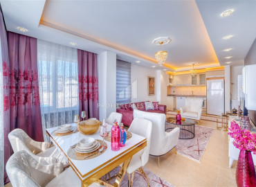 Двухкомнатная квартира, с дизайнерским интерьером, в 200 метрах от моря, Демирташ, Аланья, 60 м2 ID-12260 фото-6
