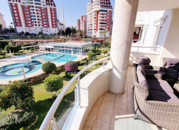 Elegant furnished apartment 2 + 1, 120 m2, in a residence with extensive facilities, in Cikcilli, Alanya ID-12302 фото-7