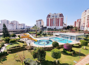 Elegant furnished apartment 2 + 1, 120 m2, in a residence with extensive facilities, in Cikcilli, Alanya ID-12302 фото-8