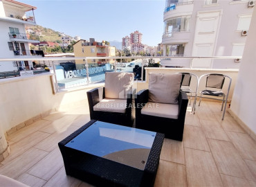 Elegant furnished apartment 2 + 1, 120 m2, in a residence with extensive facilities, in Cikcilli, Alanya ID-12302 фото-12