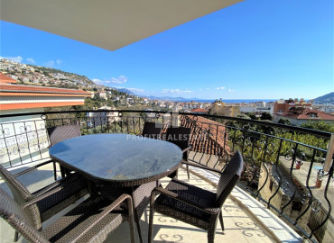 Furnished four-bedroom penthouse with panoramic sea views in Alanya ID-12312 фото-8