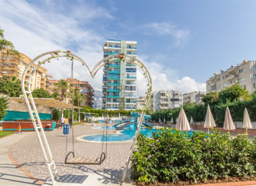 Меблированная квартира 1+1, на первой береговой линии, с застекленным балконом и теплыми полами, в центре  Махмутлара, Аланья ID-12391 фото-14