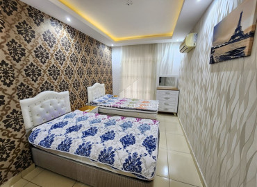 Фешенебельная трехкомнатная квартира с авторским интерьером и застекленным балконом в Махмутларе, Аланья ID-12394 фото-18