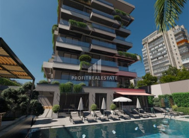 One-bedroom apartment in a residence under construction, just 150 meters from the sea, Alanya, center, 65 m2 ID-12402 фото-4