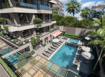 One-bedroom apartment in a residence under construction, just 150 meters from the sea, Alanya, center, 65 m2 ID-12402 фото-5