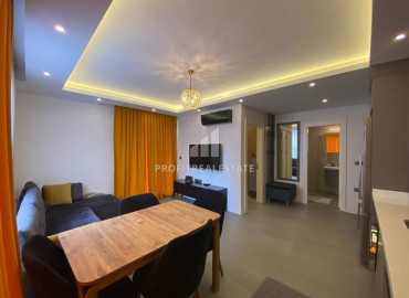 Квартира на аренду 1+1, 55м², в новой резиденции с бассейном в 150м от пляжа Клеопатры, Алания ID-12406 фото-1