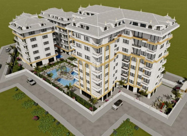 One-bedroom apartment by the sea in a residence under construction, in the center of Alanya, 62 m2 ID-12408 фото-2