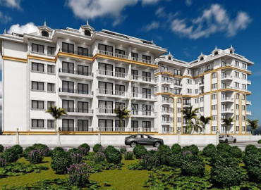 One-bedroom apartment by the sea in a residence under construction, in the center of Alanya, 62 m2 ID-12408 фото-3