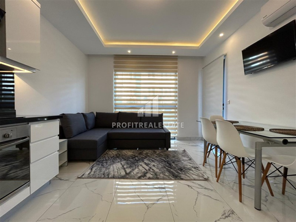 Стильная квартира с одной спальней, 57м² в новой резиденции 2022 года, с инфраструктурой в центре Алании ID-12425 фото-1