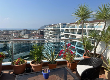 Furnished penthouse 155 m2, with three bedrooms and sea views, in a luxury residence in Cikcilli, Alanya ID-12416 фото-31