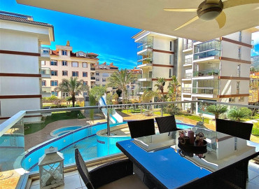 Stylish furnished two bedroom apartment 115 m2, in a residence with developed facilities, in Oba, Alanya ID-12759 фото-5