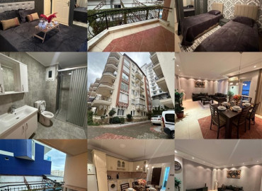 Меблированная трехкомнатная квартира с интересным дизайном, 110м², в 200м от моря в Тосмуре, Алания ID-12769 фото-16