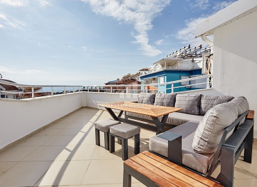 Luxury three bedroom penthouse 200 m2, with panoramic sea views, Tosmur, Alanya ID-12832 фото-11