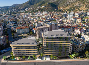 New apartment 1 + 1, in a residence under construction, just 350 meters from the sea, Alanya center, 57 m2 ID-12844 фото-2