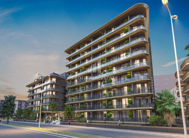 Новая квартира 1+1, в строящейся резиденции, всего в 350 метрах от моря, центр Аланьи, 57 м2 ID-12844 фото-3
