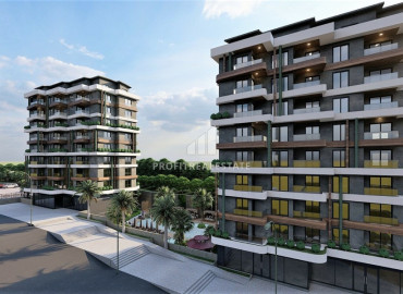 Двухкомнатная квартира, 70м² в элитном комплексе на этапе строительства, в Авсалларе, Алания ID-12872 фото-1