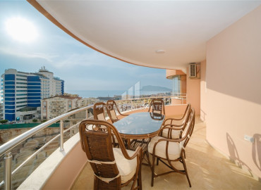 Стильная меблированная трехкомнатная квартира 120 м2, с панорамным видом на море, в 400 метрах от пляжа, Тосмур, Аланья ID-12895 фото-15