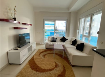 Bright one bedroom furnished apartment 65m2, with sea views, 100 meters from the beach in Kestel, Alanya ID-12896 фото-4