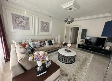 Furnished two bedroom apartment 100 m2, with a designer interior, 250 meters from the sea, Oba, Alanya ID-12943 фото-1