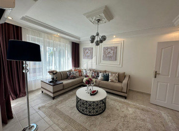 Furnished two bedroom apartment 100 m2, with a designer interior, 250 meters from the sea, Oba, Alanya ID-12943 фото-2
