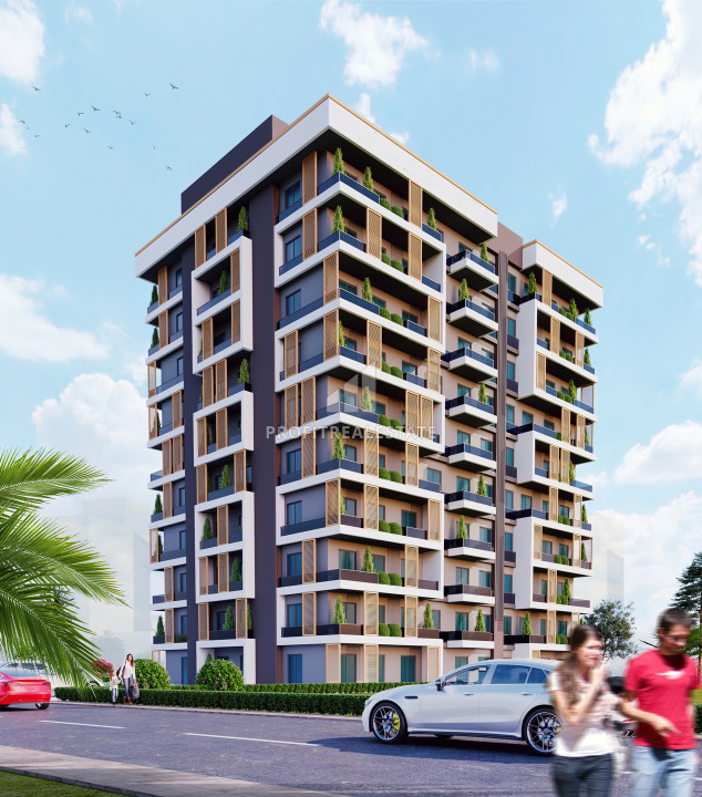 Двухкомнатные квартиры, 43-48м² в инвестиционном проекте премиум класса в 350м от моря в районе Мерсина - Мезитли. ID-12913 фото-1