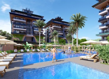 A profitable investment project in installments, on the first coastline, in the center of the prestigious Kargicak area, Alanya, 58-121 m2 13012 ID-13012 фото-8