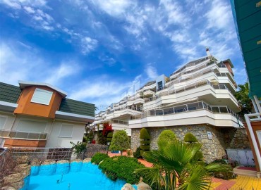 Дизайнерская трехкомнатная квартира с террасой и панорамным видом на море, в 300 метрах от пляжа в Конаклы, Алания ID-13015 фото-1