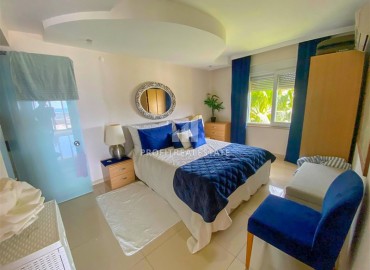 Дизайнерская трехкомнатная квартира с террасой и панорамным видом на море, в 300 метрах от пляжа в Конаклы, Алания ID-13015 фото-2