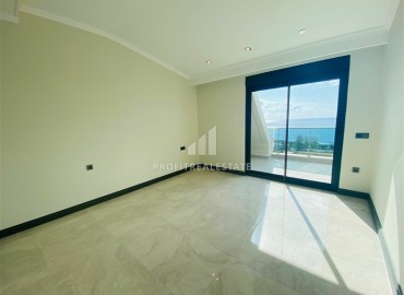 New two bedroom penthouse 130 m2, unfurnished, with panoramic sea views, 300 meters from the beach, Kargicak, Alanya ID-13063 фото-6
